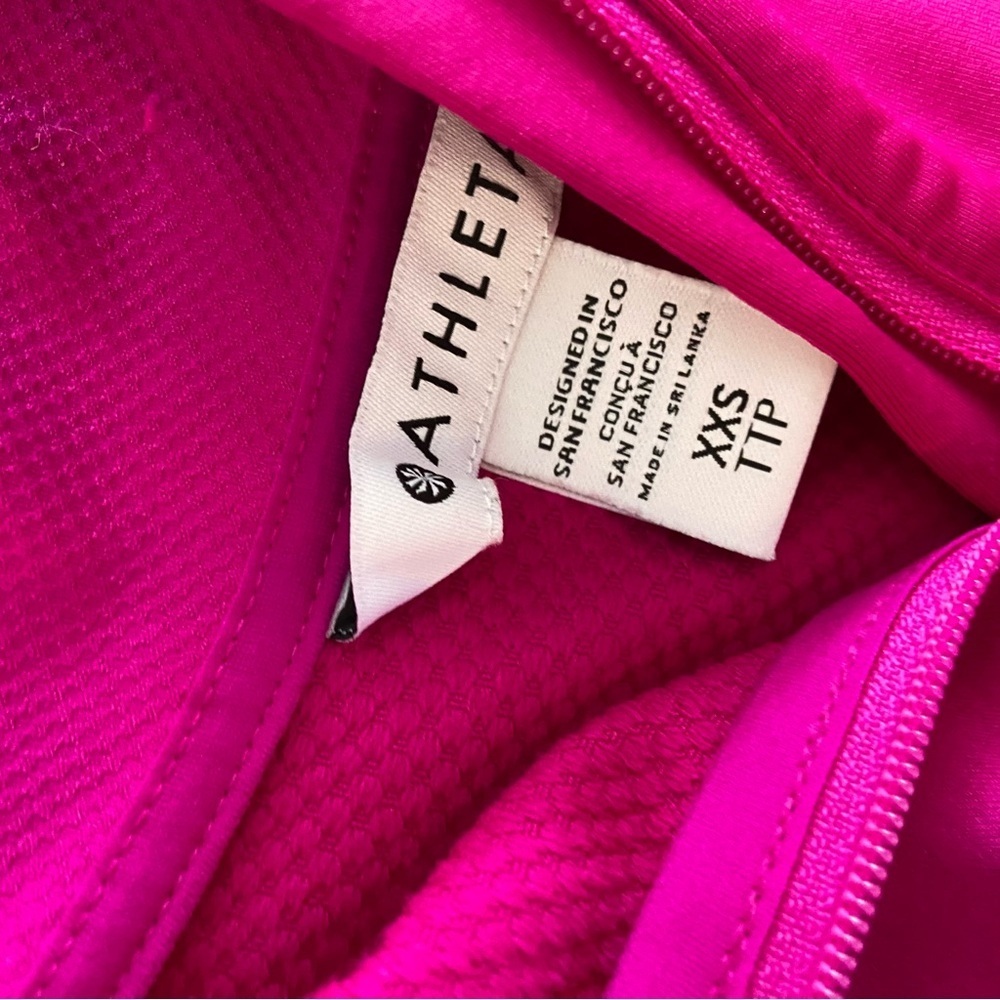 Athleta Whistler Fuchsia Pink Half Zip Sweater Shirt Women’s Size XXS - Picture 7 of 8